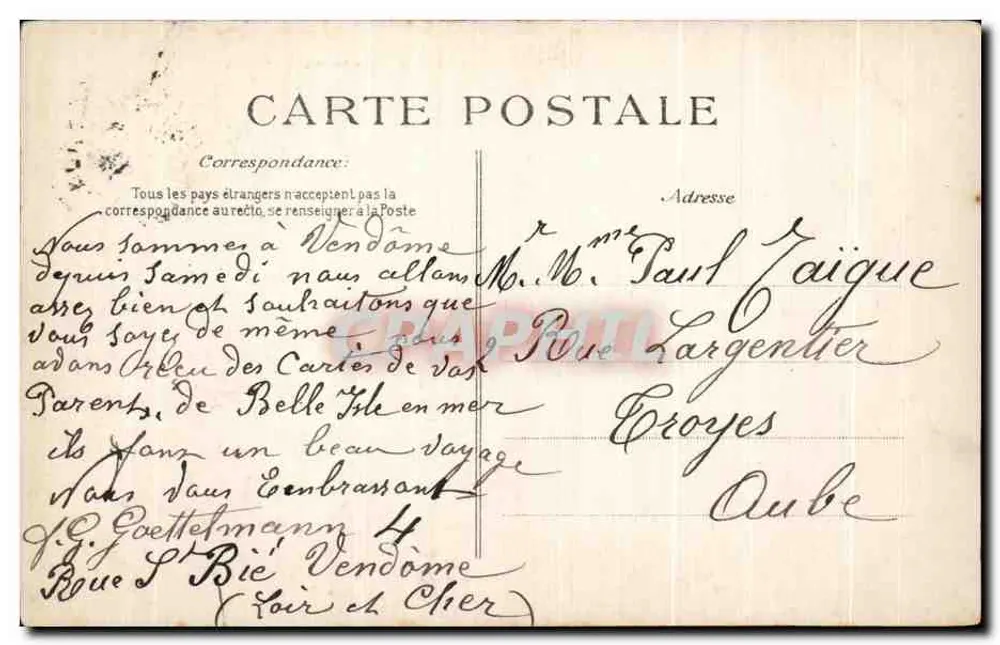 Vendôme — Les Ruines du Château Vue d'ensemble — Éditeur inconnu, n° 171 - Verso