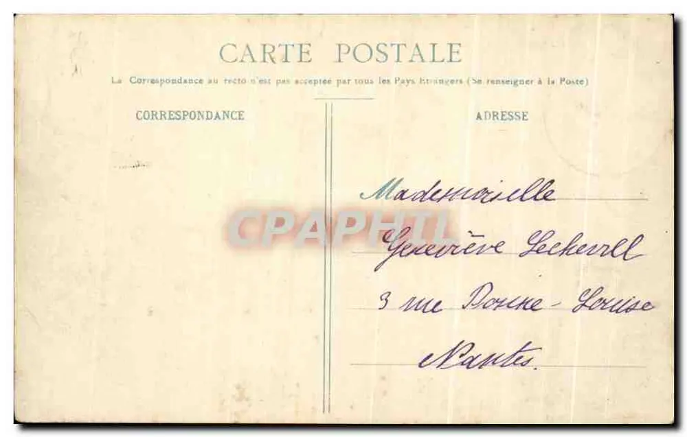 Bordeaux - Porte do Palácio — J. Nardot, editor, Bordeaux - Verso