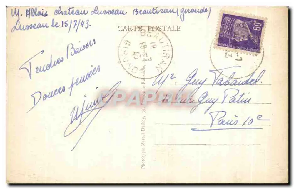 Castres (Gironde) — A Igreja de São Martinho — M. D. - Verso
