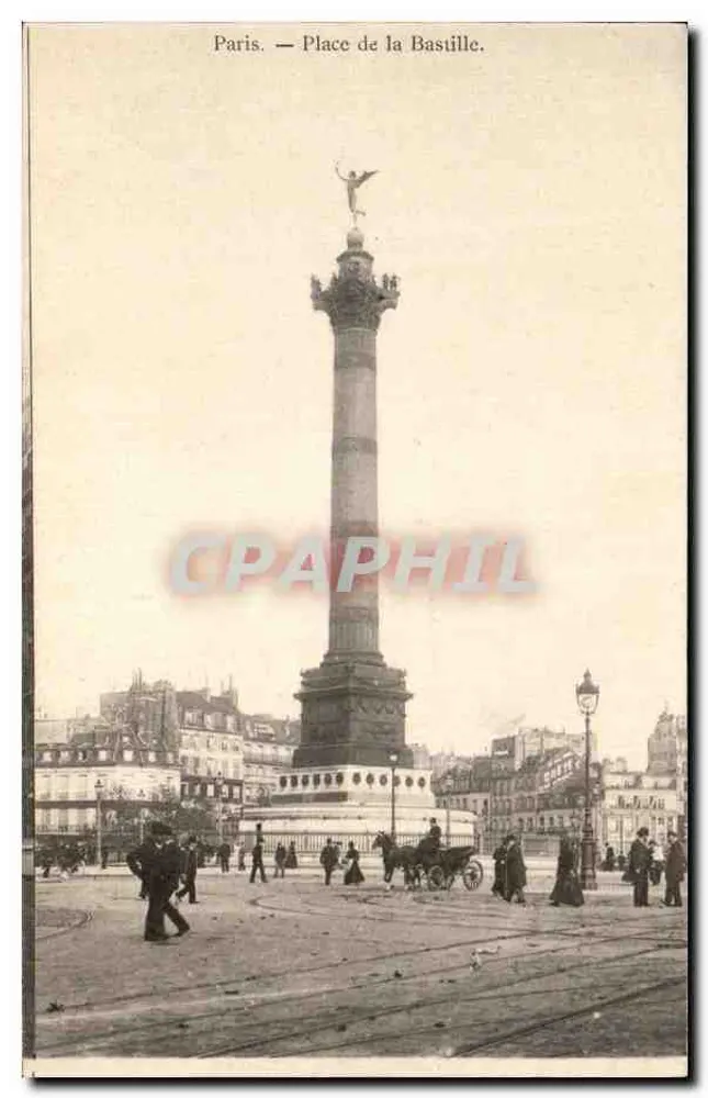 Paris — Praça da Bastilha — Coluna da Bastilha - Frente