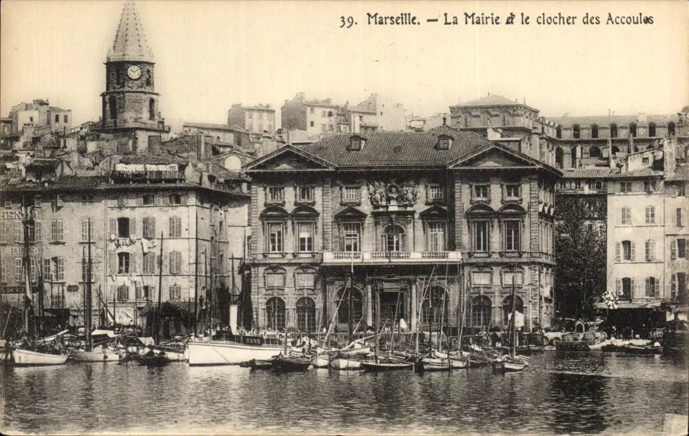 Marseille — Das Rathaus und der Turm der Accoules — Verlag: L'Écho de Marseille, Nr. 39 - Vorderseite
