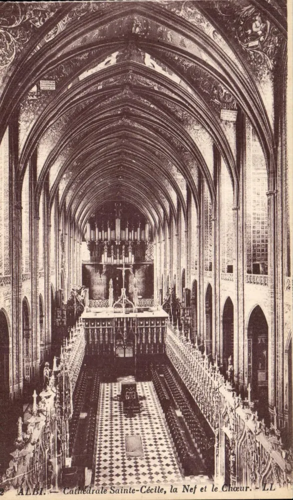 Albi — Kathedrale Sainte-Cécile, die Kirchenschiff und der Chor — LL - Vorderseite