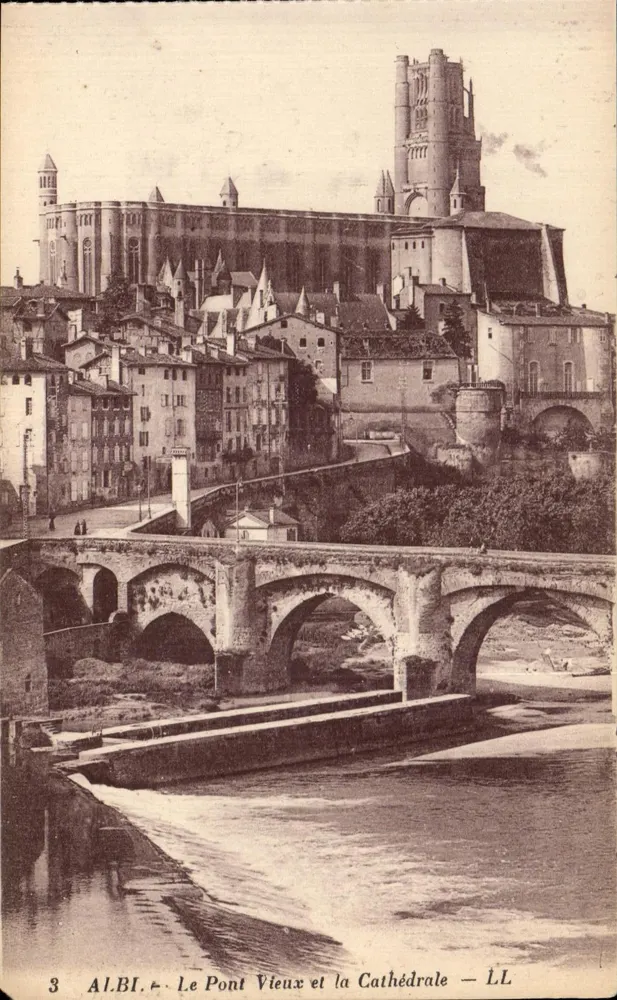 Albi — Der Alte Brücke und die Kathedrale — LL - Vorderseite