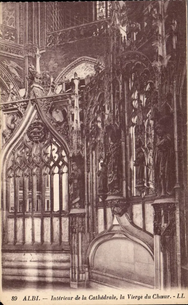 Albi — Innenansicht der Kathedrale, die Jungfrau des Chors - LL - Vorderseite