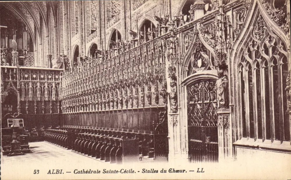 Albi — Kathedrale Sainte-Cécile — Chorbanken — LL - Vorderseite