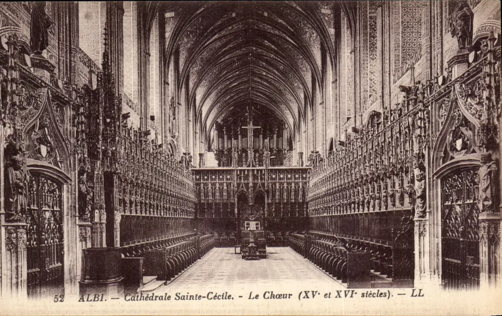 Albi — Catedral Santa Cecília — O Coro (séculos XV e XVI) — LL - Frente