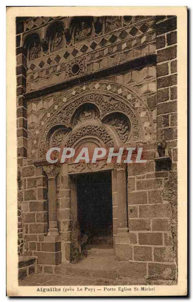 Aigouilhe (bei Le Puy) — Kirchtür St-Michel — Verlag ARGRA Toulouse - Vorderseite