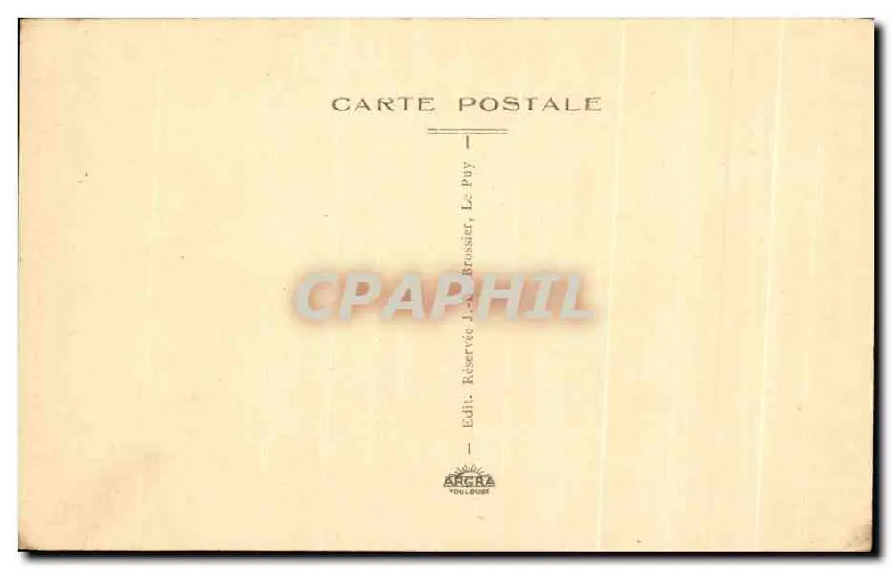 Aigouilhe (bei Le Puy) — Kirchtür St-Michel — Verlag ARGRA Toulouse - Rückseite