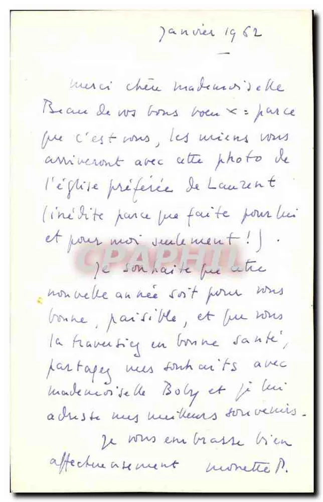 Chiesa di Santa Croix — vista parziale con campanile — fotografia di Laurent — gennaio 1962 - Verso