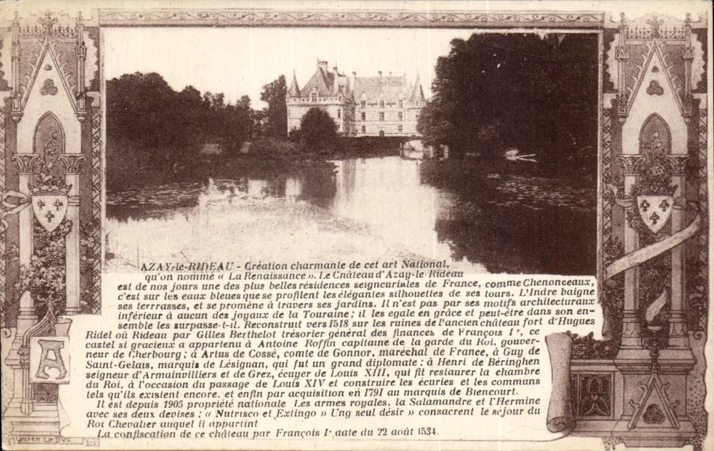 Azay-le-Rideau — Renaissance-Schloss — Verlag R. Deragnet, Nr. 125 - Vorderseite