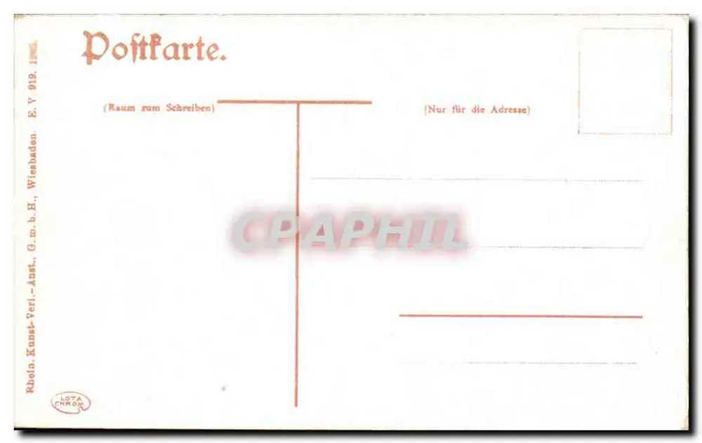 Lutherstube in der Wartburg — innere Ansicht von Luthers Zimmer — Verlag LOTA CIRKON - Rückseite