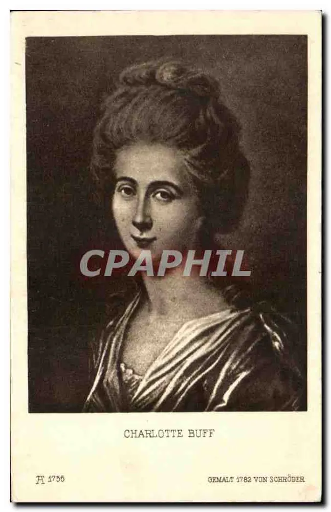 Charlotte Buff — retrato de Goethe — F.A. Ackermann, série 146 - Frente