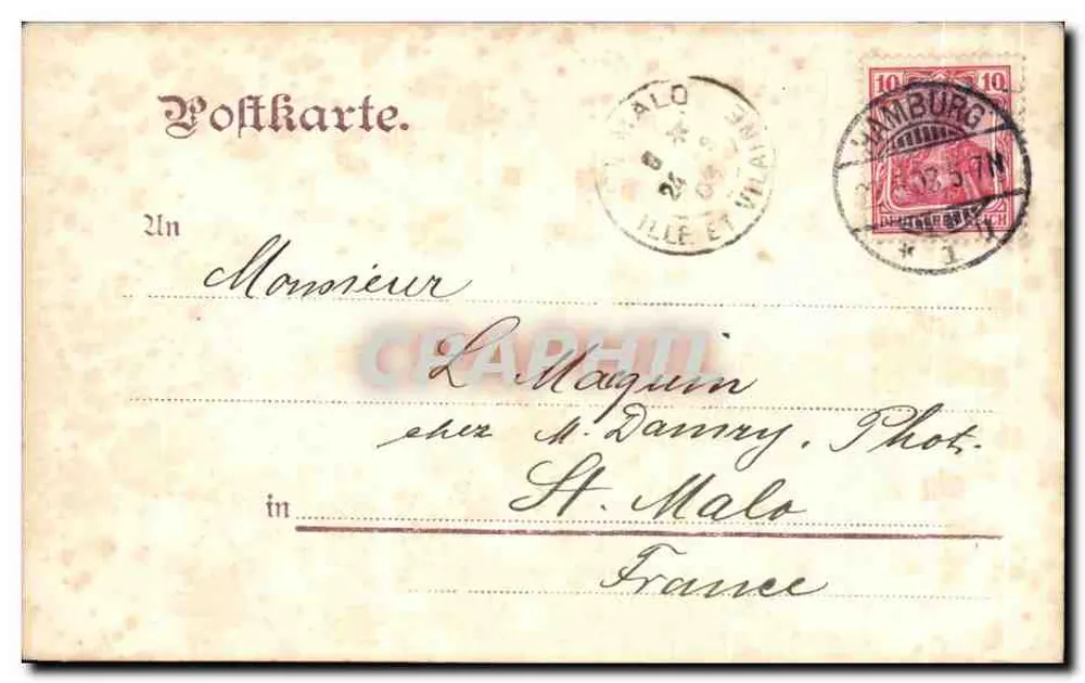 Hamburg - Freihafen-Lagerhäuser — Holländisch finden die übernommenen Härten Ihren Beifall & Winster — n° 5601 - Rückseite