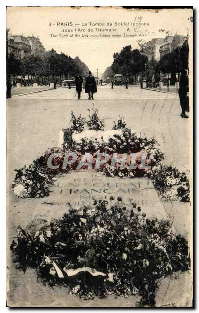 Paris — La Tombe du Soldat Inconnu sous l'Arc de Triomphe — A. L'Éditeur - Vorderseite