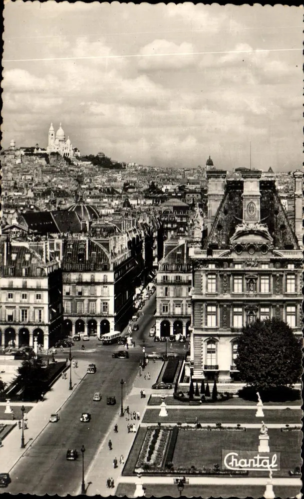 Place des Pyramides — Blick auf den Sacré-Cœur — Éditions Chantal - Vorderseite
