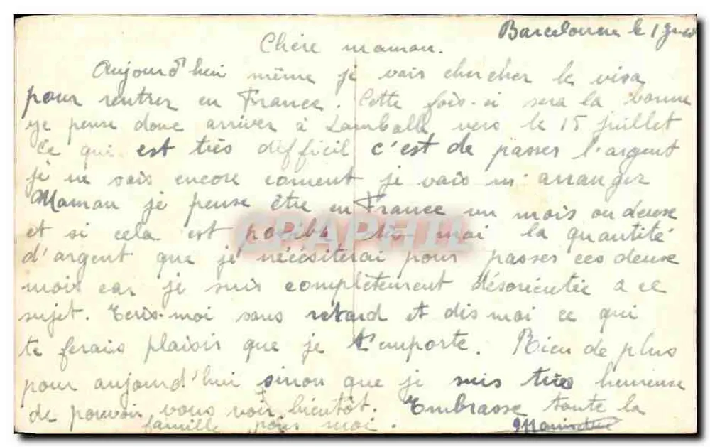 Barcelona - Plaza Cataluña: Allgemeiner Blick — Verlag Flammaron, Nr. 101 - Rückseite