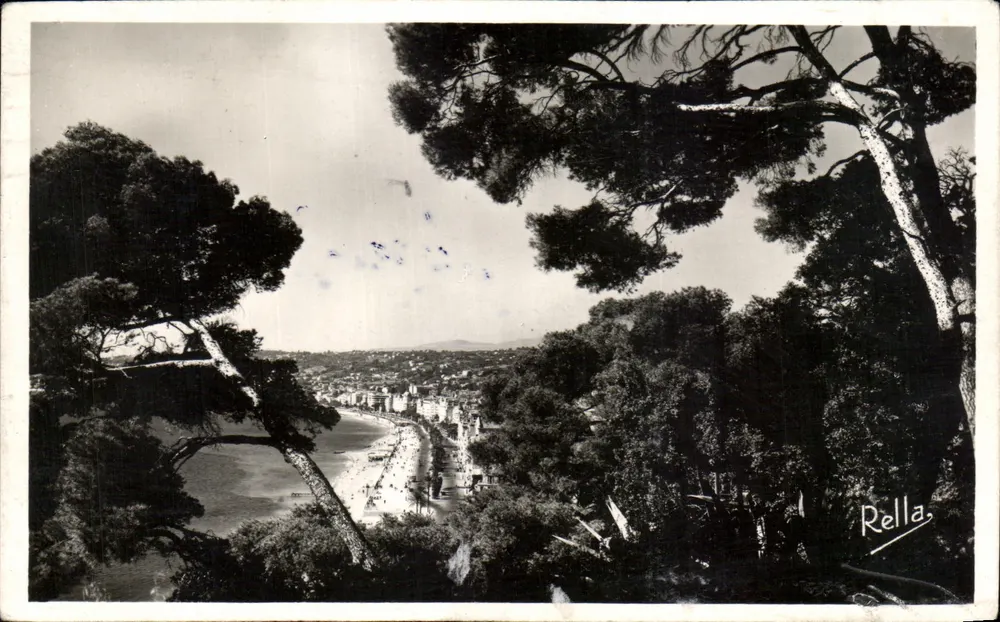 NICE - Ansicht der Promenade des Anglais vom Schloss — Sammlung « La Côte d'Azur » — veröffentlicht von Rella - Vorderseite