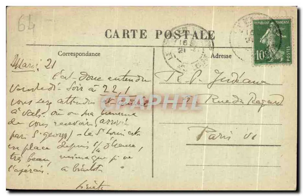 Le Puy — O Rocher Saint-Michel d'Aiguilhe (Aspecto Oeste) — Le Velay Illustré, n°192 - Verso