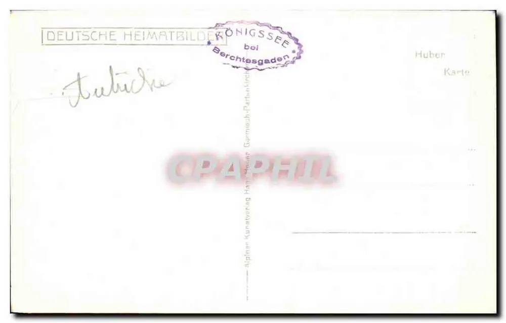 Tancerze Schuhplattler — Alpy bawarskie — H. Huber, n° 5625 - Rewers