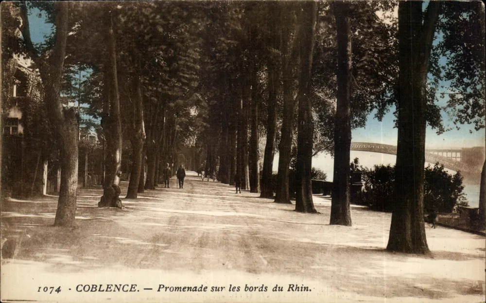 Coblence — Passeio às margens do Reno — série 1074 - Frente
