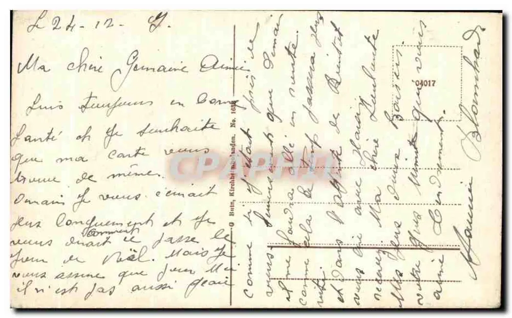 Kirchheimbolanden — Roter Turm — Verlag G. Rents, Nr. 04017 - Rückseite