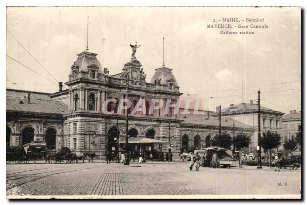 Mainz - Bahnhof - Zentralbahnhof - Verlag M. H. - Vorderseite
