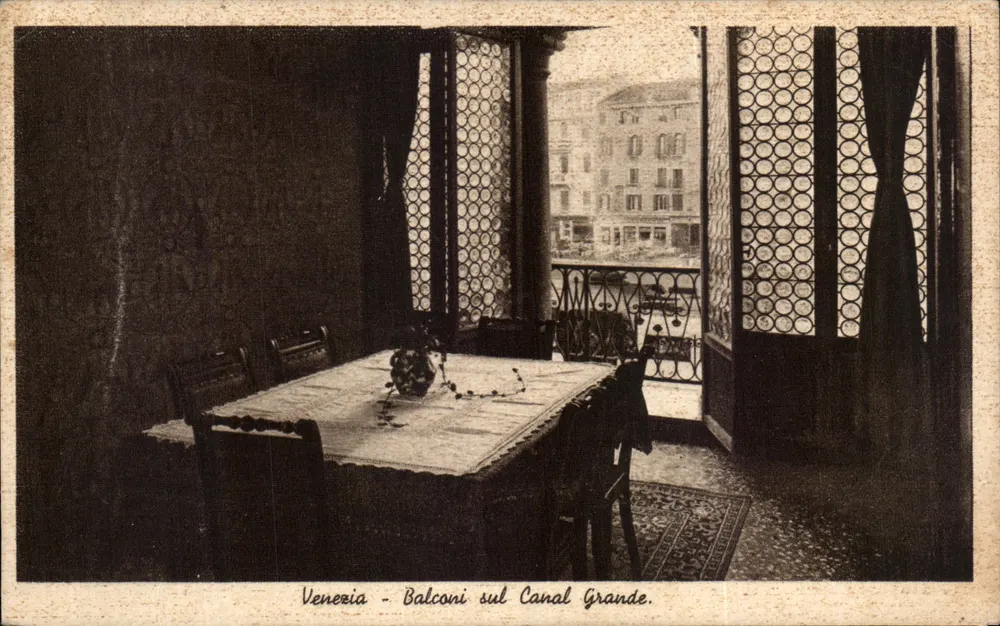 Venedig — Balkon über den Grand Canal — Ed. Albergo Rialto — Venedig - Vorderseite