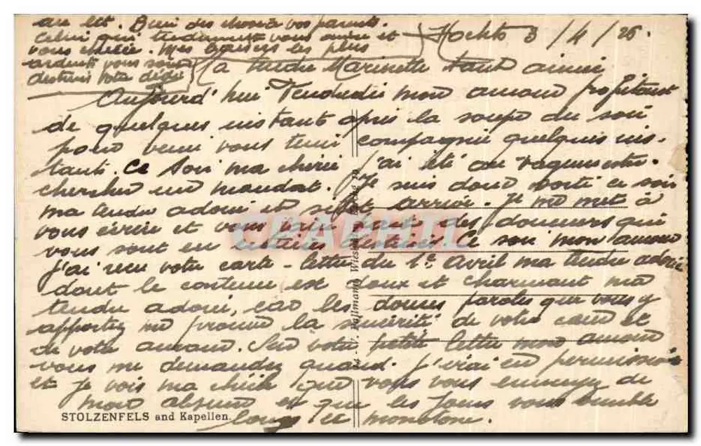 स्टोल्जेनफेल्स और कैपेलेन — राइन के स्मृति — अज्ञात प्रकाशक, श्रृंखला संख्या अदृश्य - पीछे