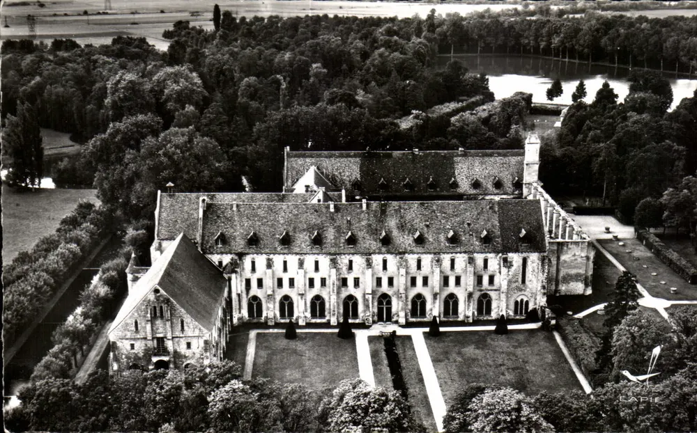 Abtei Royaumont — Luftbild — Édition LAPIE - Vorderseite