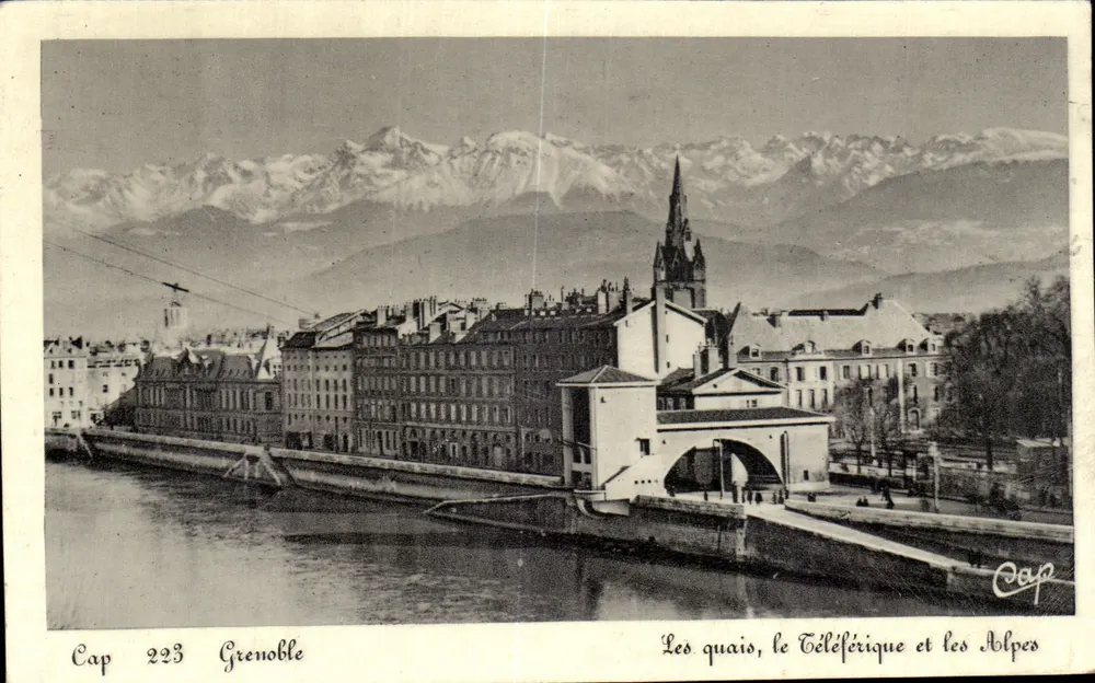 Grenoble — Die Quais, der Seilbahn und die Alpen — Cap 223 - Vorderseite
