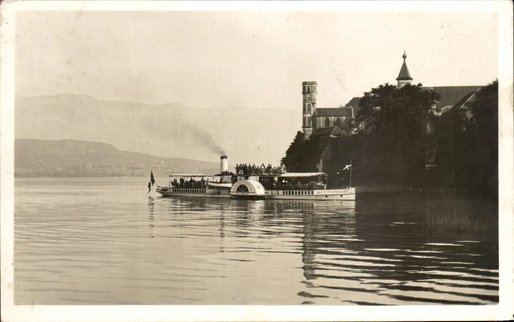 Dampfschiff auf dem See — Aix-les-Bains — "Savoy-Studio" - Vorderseite