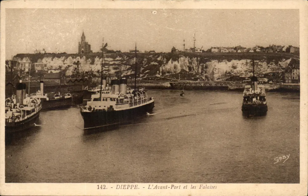Dieppe — L'Avant-Port und die Klippen — Goby, Nr. 142 - Vorderseite