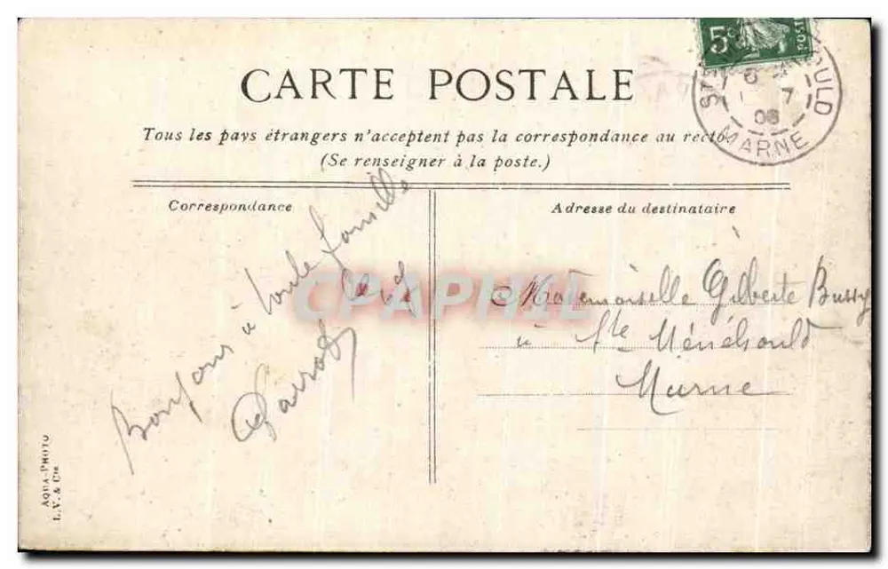 Le Havre — Der Hafenbrecher und die Wellenbrecher — Verleger A. L. & Cie, Nr. 27 - Rückseite