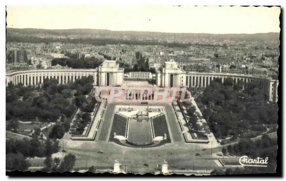 Paris - Le Palais de Chaillot aus Sicht der Eiffelturm — Éditions Chantal, Paris - Vorderseite
