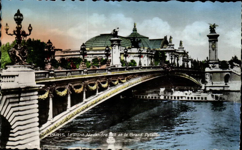 Paris. Der Pont Alexandre III und das Grand Palais — E.R. Paris, Frankreich - Vorderseite