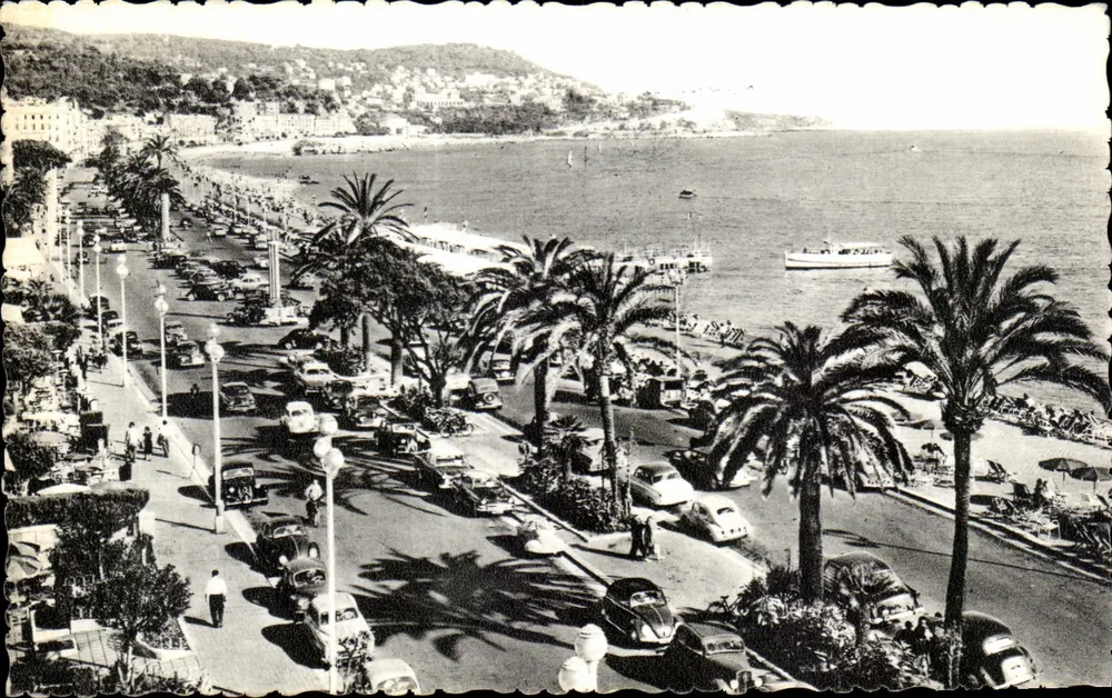 Ansicht der Promenade des Anglais in Nice — Aeroport de Côte d'Azur — Verlag L. Gilletta & Cie, Nr. 17 - Vorderseite