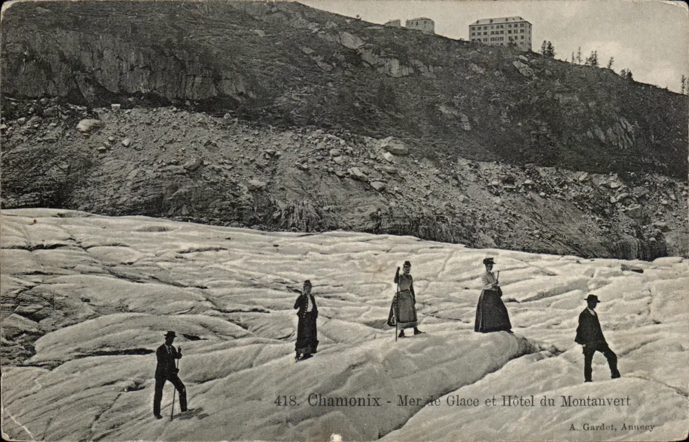 Chamonix — Mer de Glace et Hôtel du Montanvert — A. Gardet, Annegny, n°418 - Frente