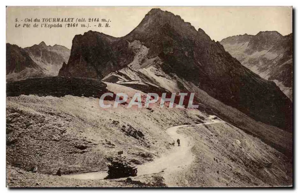 Col do Tourmalet (alt. 2444 m.) — Pic de l’Espada (2464 m.) — Bloc frères, editores-loudeaux - Frente