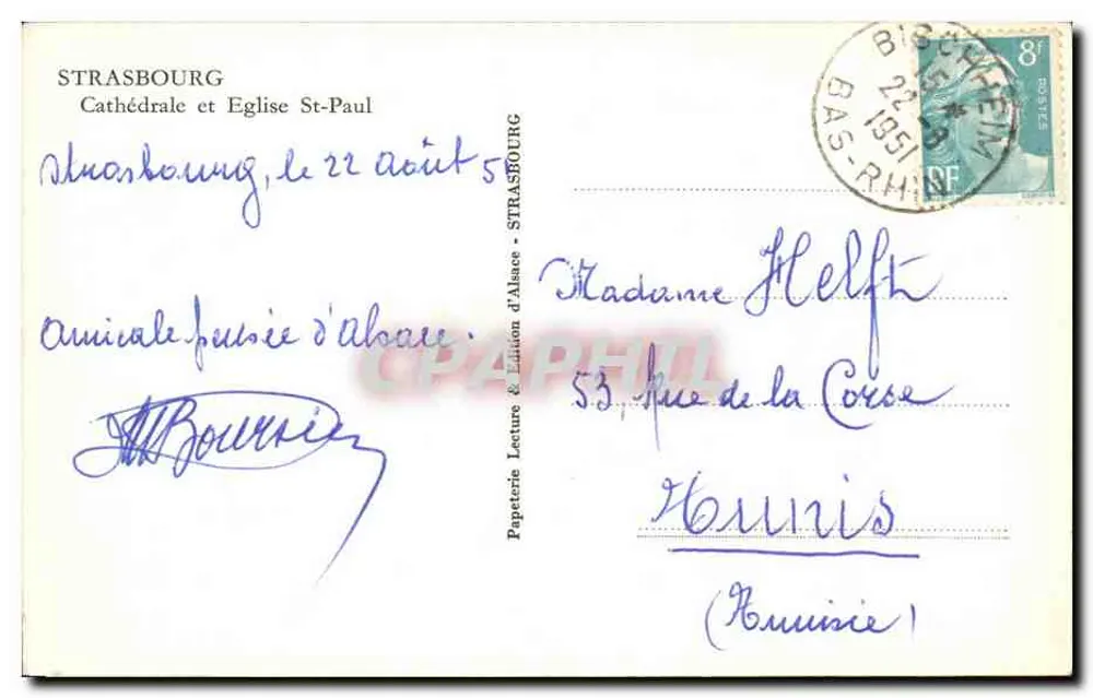 Strasbourg — Kathedrale und Kirche St-Paul — CRAPHIA - Rückseite