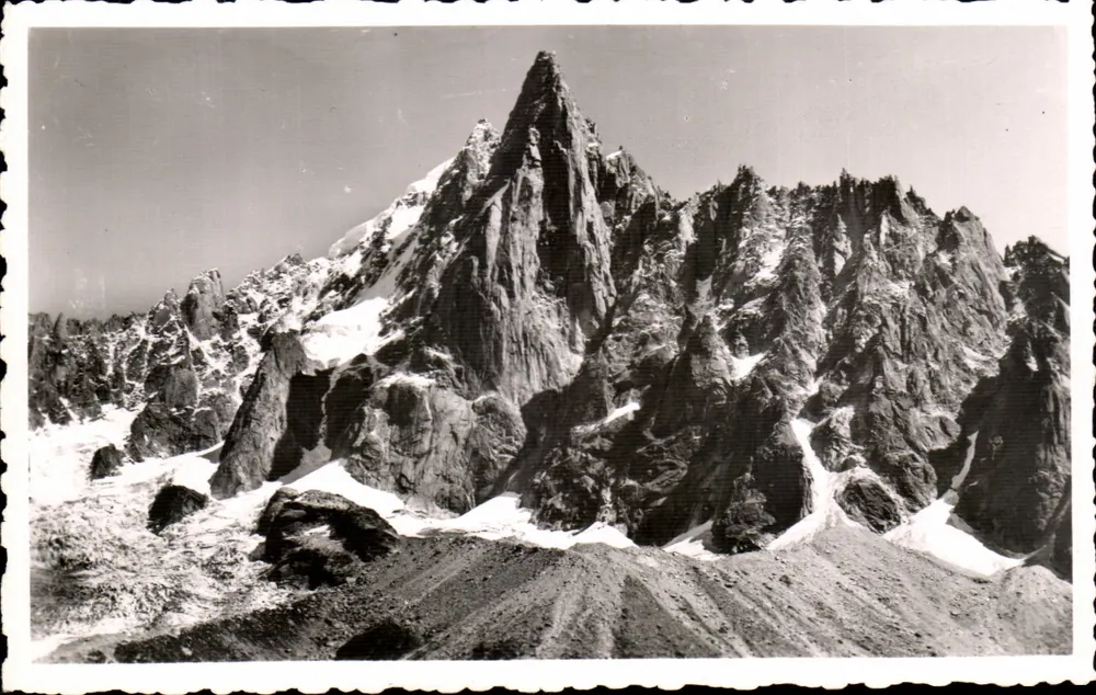 Der Drûs-Massiv von Montenvers aus gesehen — Chamonix-Mont Blanc — L. Morand, Haute-Savoie - Vorderseite