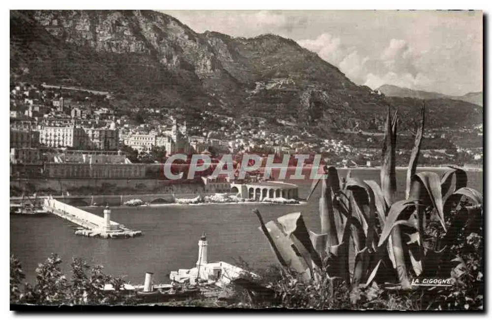 La Cigogne — vista do porto e das montanhas — La Cigogne, impr. a Rueil-Malmaison - Frente
