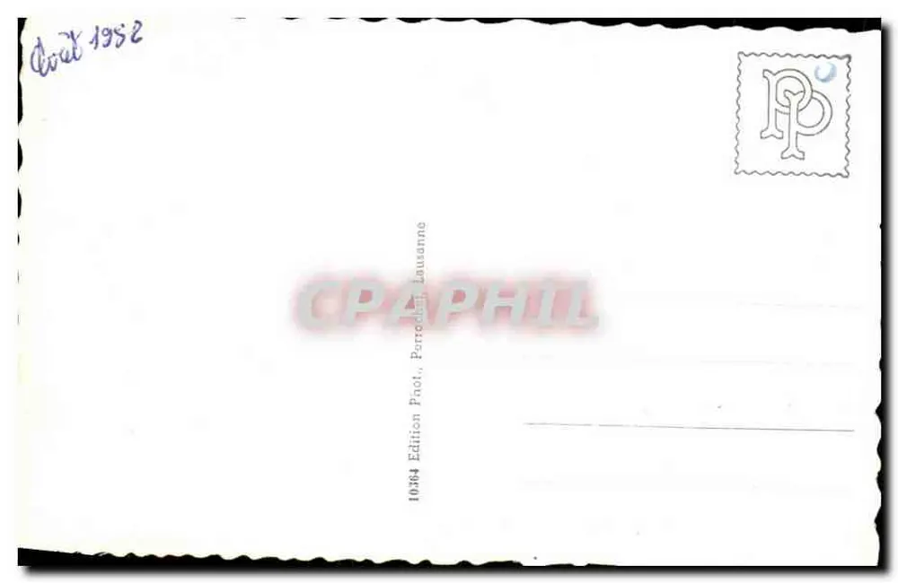 Neuchâtel — vista panorâmica e monumentos — Edição P. P. Lausanne, n° 1084 - Verso