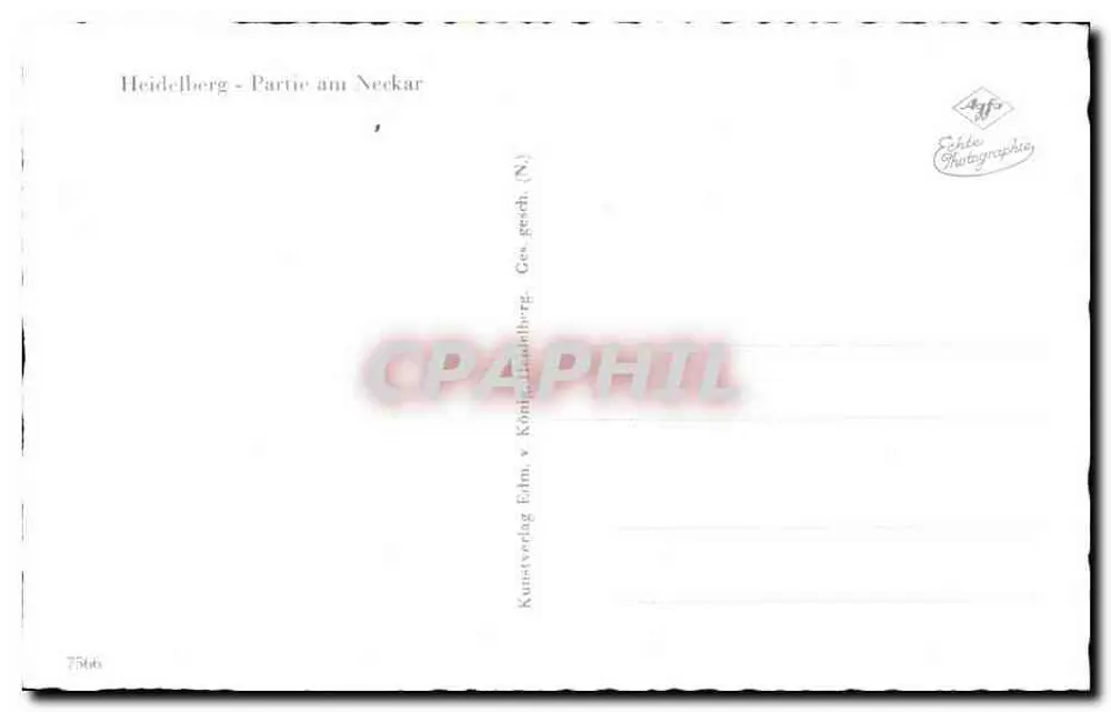 Heidelberg - Parte do Neckar — Kunstverlag Edm. v. Königstein (N.) - Verso