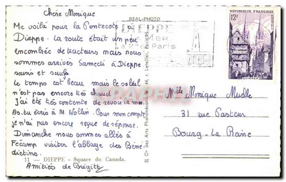 Castelo de Dieppe — visão do castelo e do parque — Cie des Arts Photomécaniques - Verso