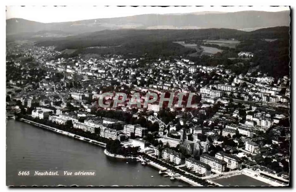 Neuchâtel — Vista aérea — Graphphil, n° 5465 - Frente