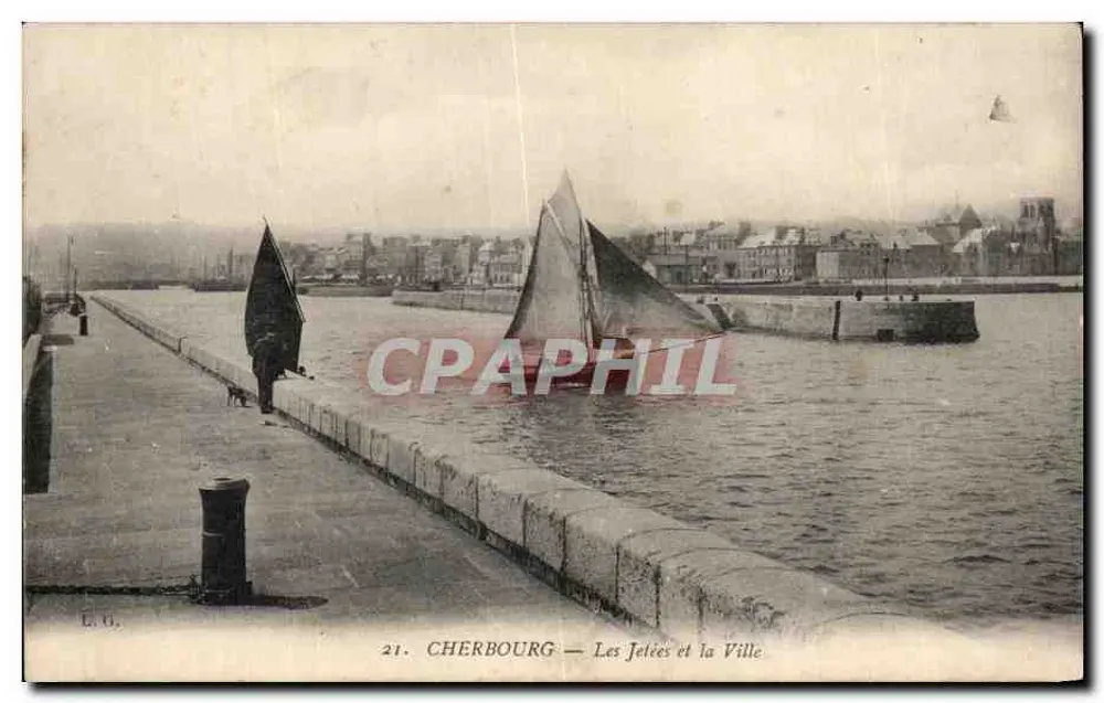 Cherbourg — Die Molen und die Stadt - Vorderseite