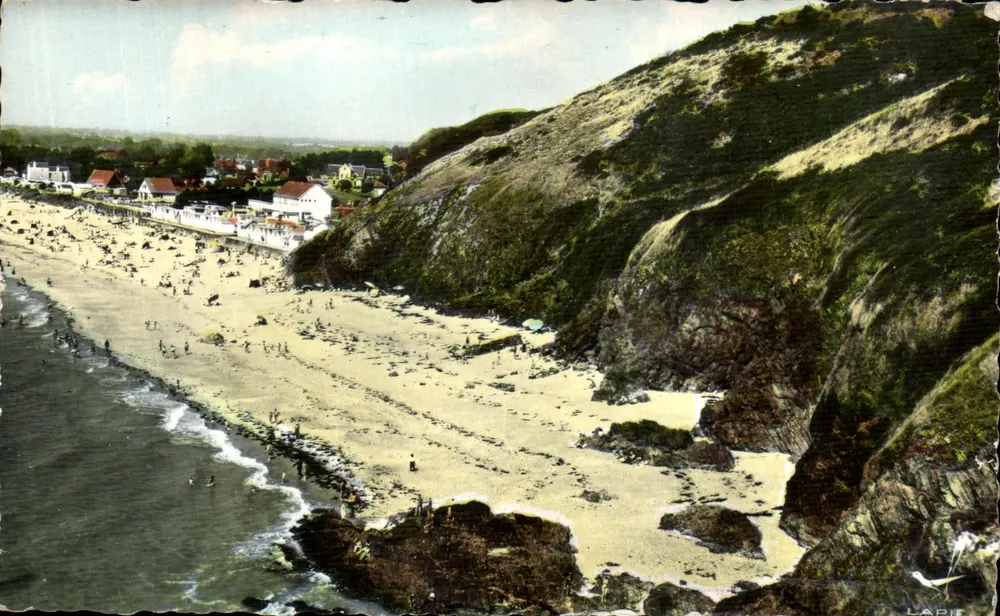 La plage — vue aérienne — Édition LAPIE, 125 bis, rue Garibaldi, Saint-Aurin (Manche) - Vorderseite
