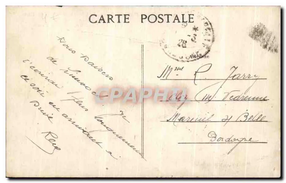 Zukünftige Gare de Limoges-Bénédictins — Ansicht der Avenue de Juillet — Gezeichnet von R. Gonthier, Foto P. Sauvadet - Rückseite