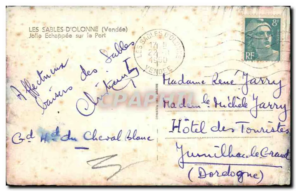 Les Sables-d'Olonne — Schöne Aussicht vom Hafen — Verlag nicht sichtbar - Rückseite