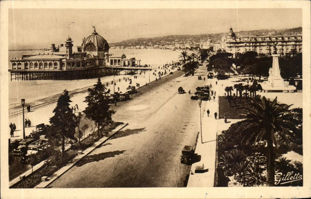 Nice - Promenade des Anglais — Blick auf den Strand und das Casino — Gilletta - Vorderseite